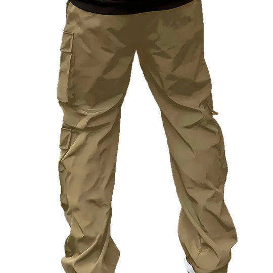 Herren Weite Cargo-Jogginghose mit multifunktionalen Taschen, Reißverschlussdetail und Kordelzugbund Nord Taschen