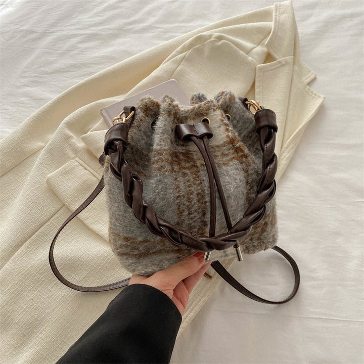 Damen Bequeme Umhängetasche mit Kordelzug Nord Taschen