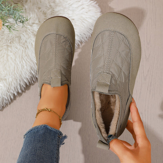 Damen Gepolsterte gesteppte Slip-On Freizeitschuhe mit rutschfester Profilsohle Nord Taschen