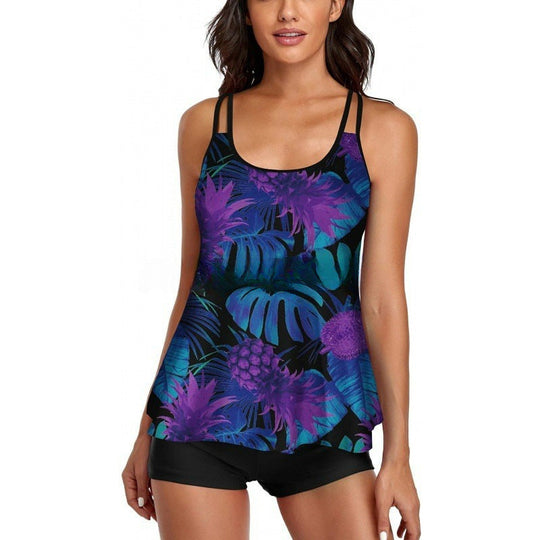 Damen Sportliches Tankini-Set mit bequemem Shorts und verstellbaren Trägern Nord Taschen