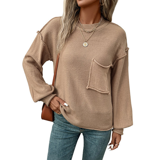 Damen Modischer Pullover mit praktischem Taschen-Design Nord Taschen
