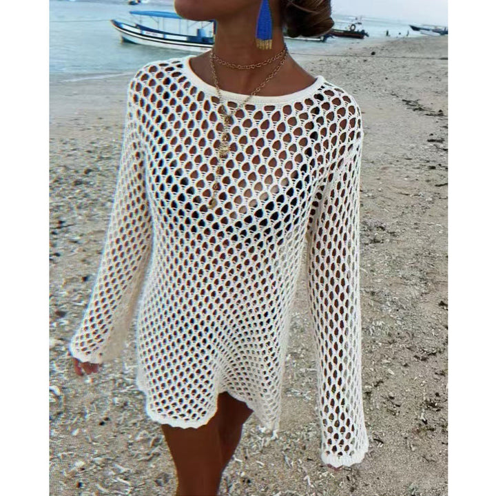 Damen Netz-Strandkleid