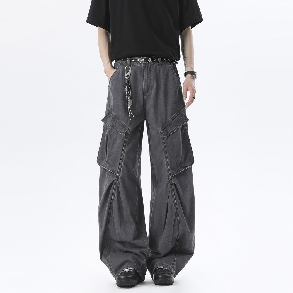 Herren Baggy-Cargo-Hose im Oversize-Schnitt mit großen Klappentaschen Nord Taschen