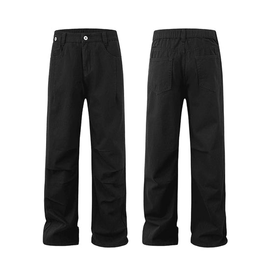 Damen Weitgeschnittene Denim-Hose mit elastischem Bund Nord Taschen