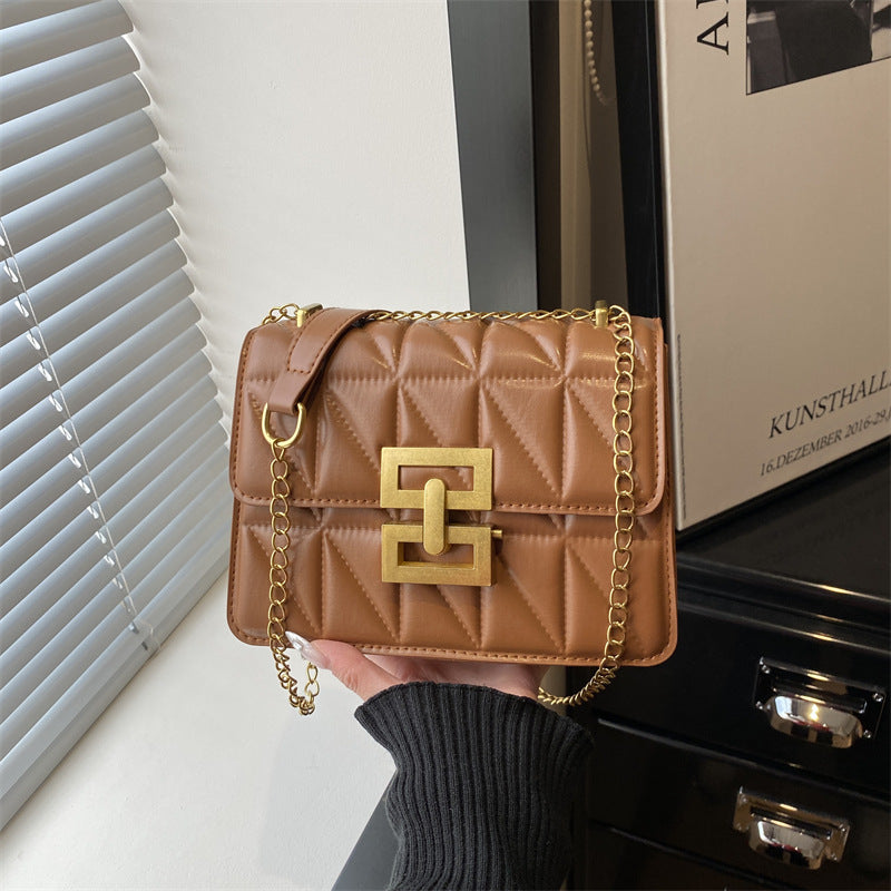 Damen elegante gesteppten Handtasche mit edlem Kettenverschluss Nord Taschen