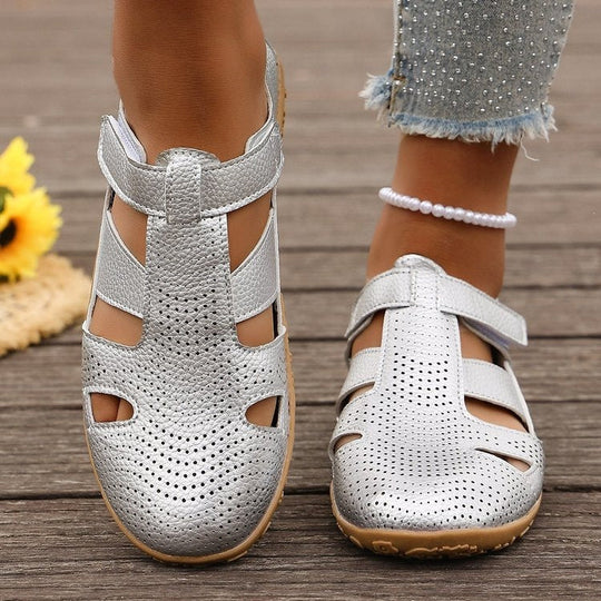 Damen Atmungsaktive Riemensandalen mit verstellbarem Klettverschluss