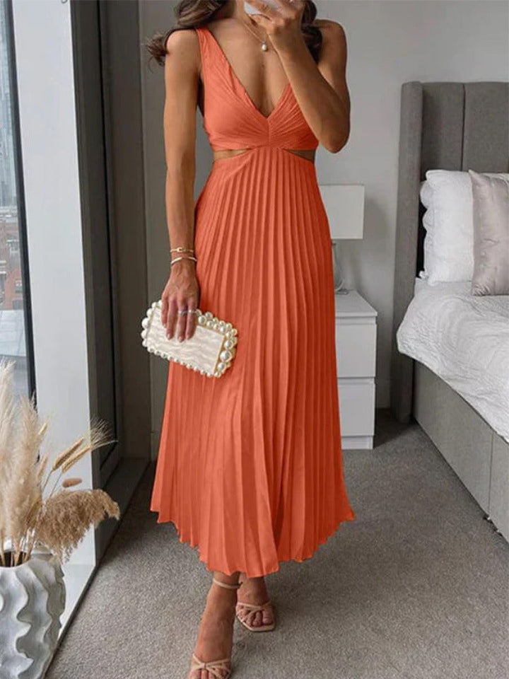 Damen Elegant gefaltetes Abendkleid