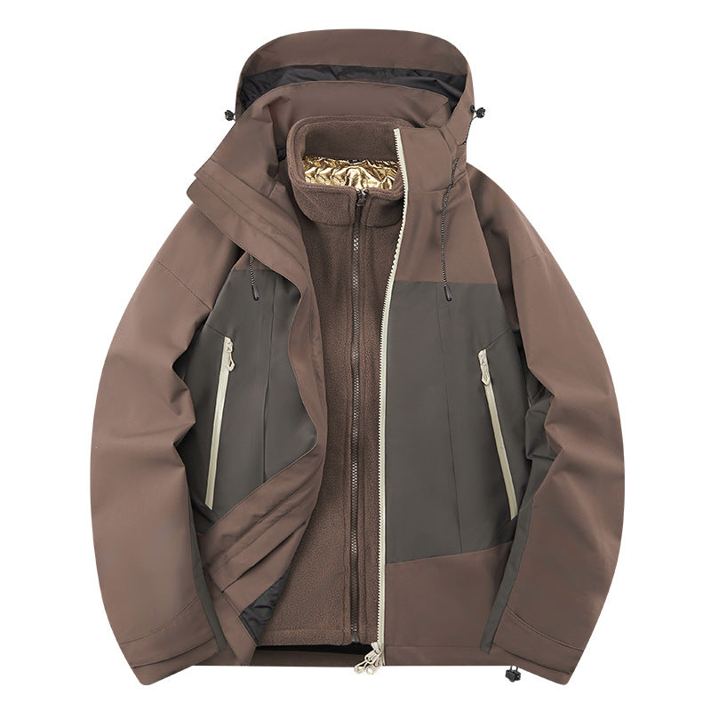 Herren zweilagige Softshell‑Outdoorjacke mit herausnehmbarem Fleece‑Innenlayer, wind‑ und wasserabweisend Nord Taschen