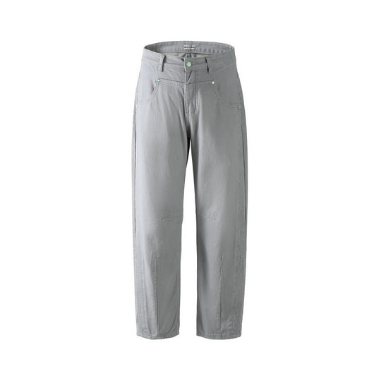 Damen Utility-Hose mit hoher Taille, geradem Bein und Ziernähten Nord Taschen