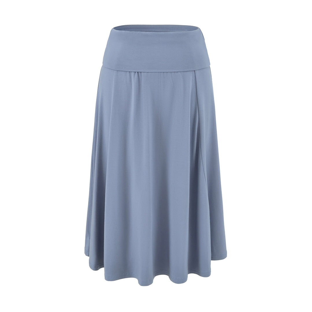 Damen Weicher Jersey‑Maxirock mit Umschlagbund und weit schwingender A‑Linie Nord Taschen