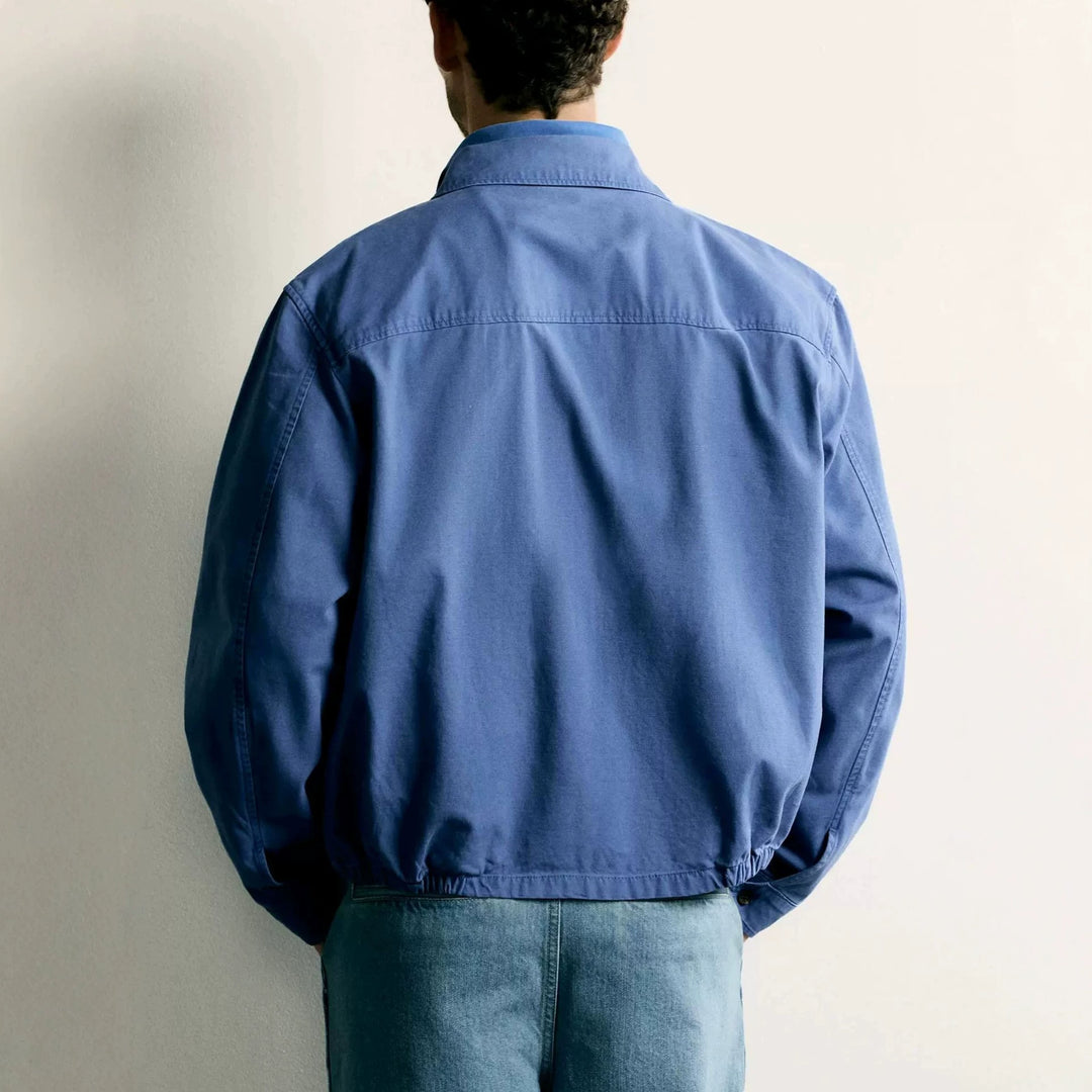 Herren Leichter Boxy-Blouson aus Baumwoll‑Twill mit Hemdkragen Nord Taschen