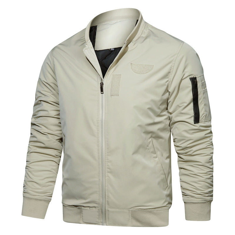 Herren leichter Nylon‑Bomber mit minimalistischem Stehkragen, Ärmel‑Organizer und windabweisender Shell Nord Taschen