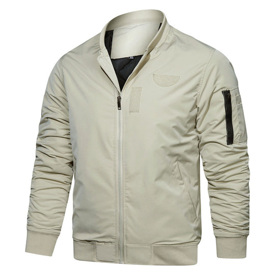 Herren leichter Nylon‑Bomber mit minimalistischem Stehkragen, Ärmel‑Organizer und windabweisender Shell Nord Taschen