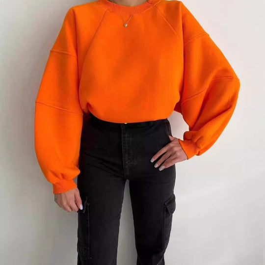 Damen Komfort-Loungewear Kombination Oversize-Sweatshirt mit High-Waist Biker-Shorts Nord Taschen