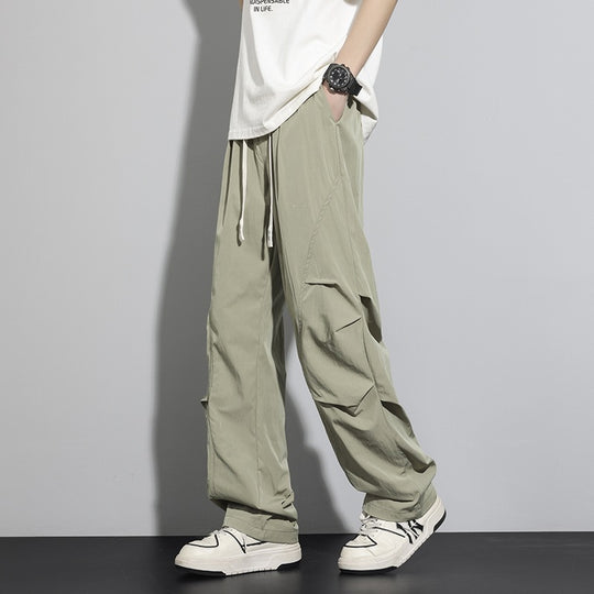 Herren Utility-Cargo-Loungehose mit Tunnelzugbund, Mehrfachtaschen & weitem Bein Nord Taschen