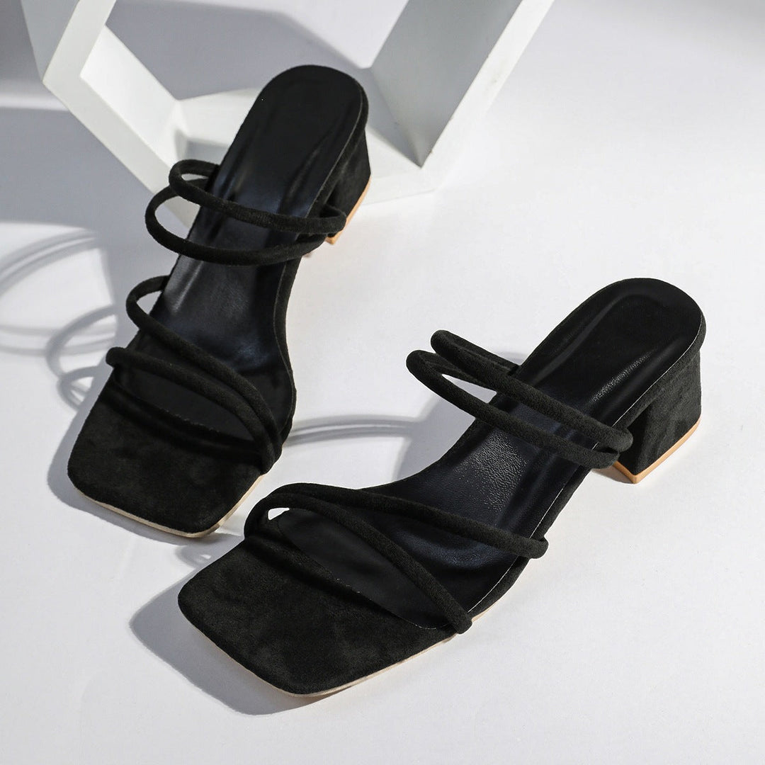 Damen Elegante Sandalen mit geschmackvollem Blockabsatz und verstellbaren Riemen