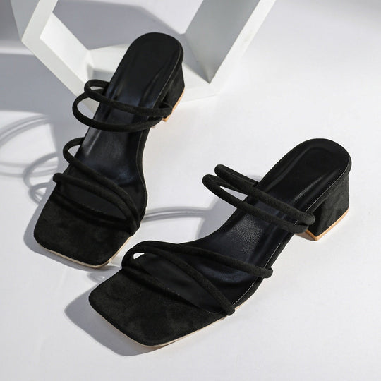Damen Elegante Sandalen mit geschmackvollem Blockabsatz und verstellbaren Riemen