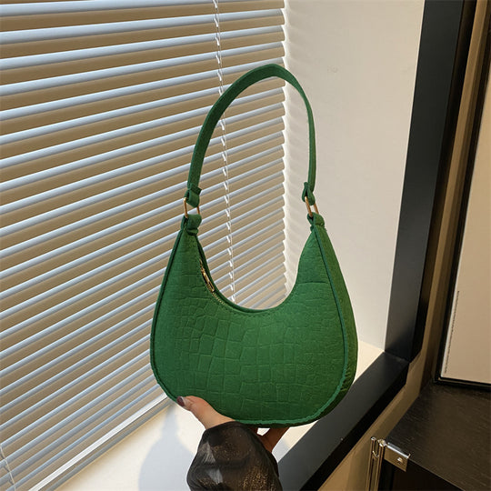 Damen stilvolle Schultertasche mit dezenter Kroko-Optik Nord Taschen