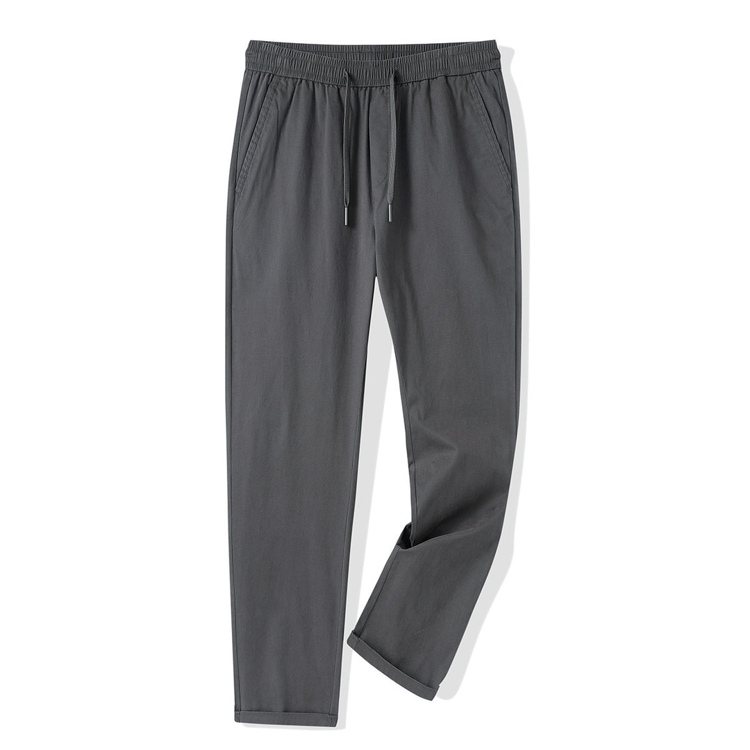 Herren Leichte Baumwoll-Mix-Hose mit elastischem Kordelbund und geradem Bein Nord Taschen