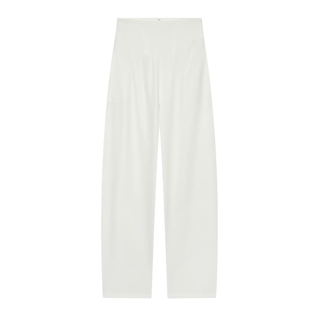 Damen Elegantes zweiteiliges Anzugset mit kastenlosem Blazer und High‑Waist Weitbein‑Hose Nord Taschen