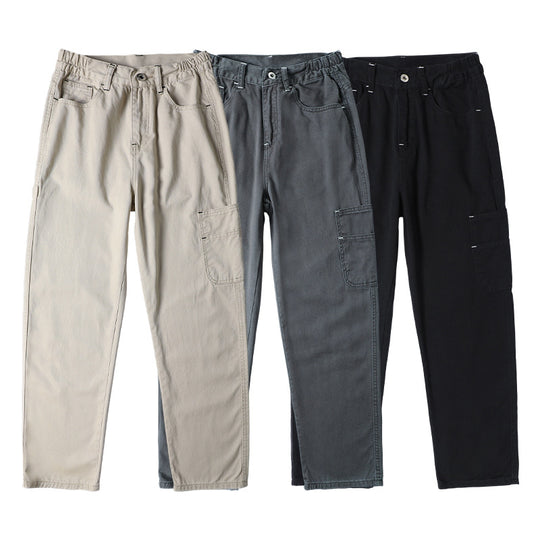 Herren Lockerweite Twill-Cargohose mit aufgesetzten Seitentaschen und geradem Bein Nord Taschen