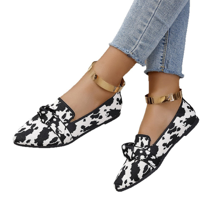 Damen Ballerinas mit modischem Streifendesign und charmantem Schleifenakzent Nord Taschen