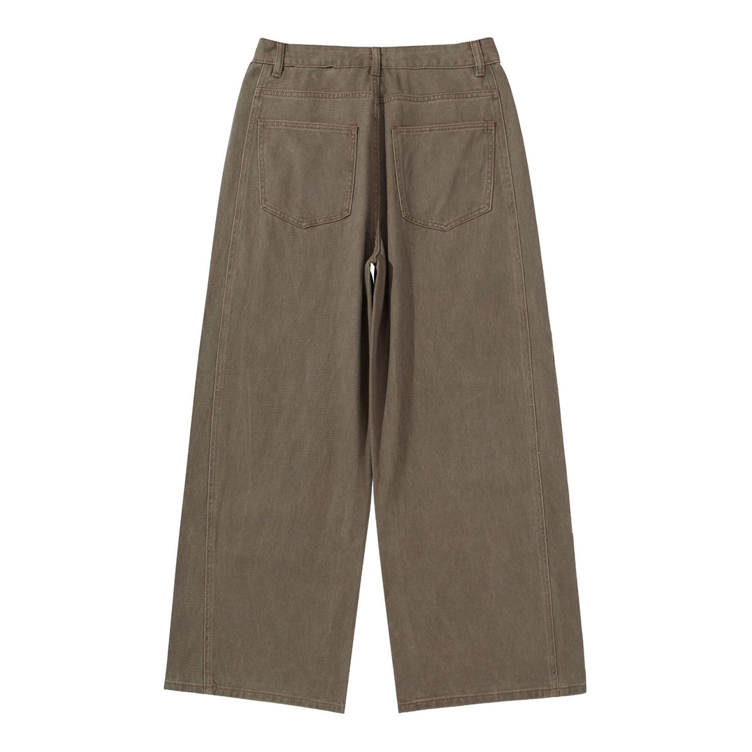 Damen Hochtaillierte Utility-Culotte-Hose mit weitem Bein und aufgesetzten Taschen Nord Taschen
