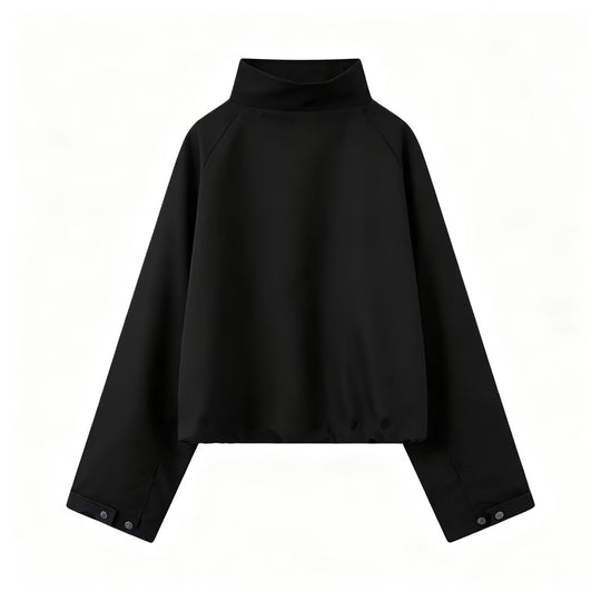 Damen Kurzer Funktions‑Blouson mit hohem Stehkragen und Kordelzugsaum Nord Taschen