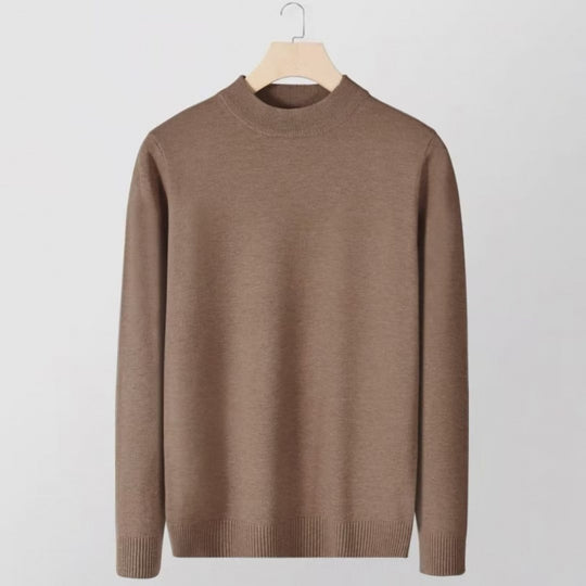 Damen Feinstrick-Stehkragenpullover aus Baumwollmix mit gerippten Bündchen Nord Taschen