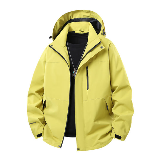 Herren Technische Softshell‑Regenjacke mit verschweißten Nähten, verstellbarer Kapuze und wasserabweisenden Reißverschlüssen Nord Taschen