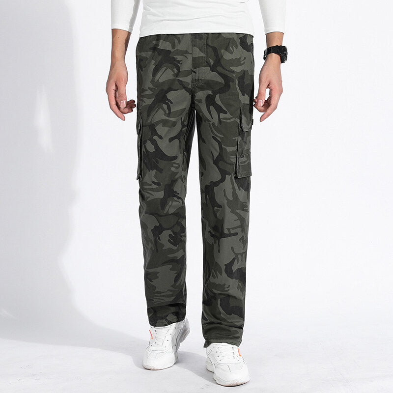 Herren Camouflage Cargohose im Army‑Stil mit geradem Schnitt, Mehrfach‑Taschen & robusten Nähten Nord Taschen
