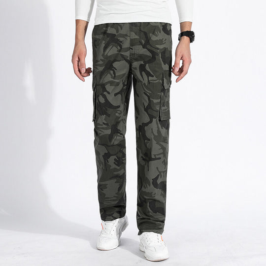 Herren Camouflage Cargohose im Army‑Stil mit geradem Schnitt, Mehrfach‑Taschen & robusten Nähten Nord Taschen
