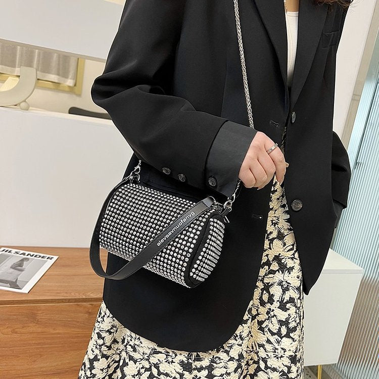 Damen elegante Umhängetasche mit Strassverzierungen Nord Taschen