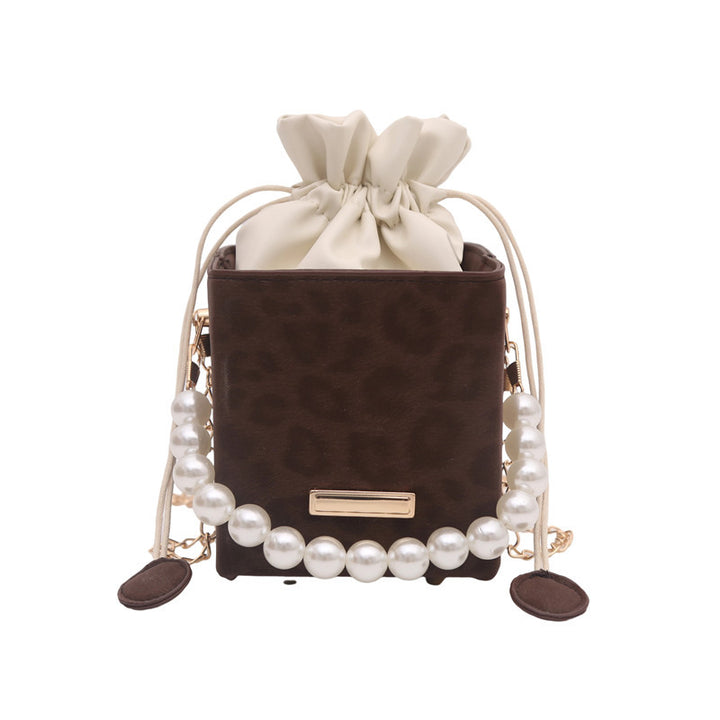 Damen elegante Beuteltasche mit Ketten- und Perlendesign Nord Taschen