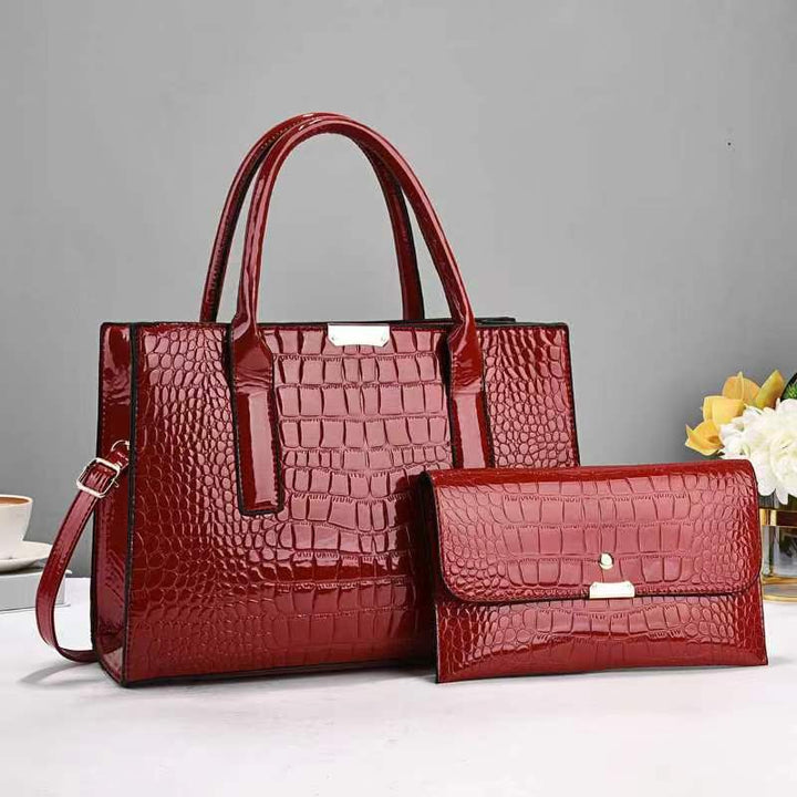 Damen elegante Shopper-Handtasche mit abnehmbarer Clutch Nord Taschen