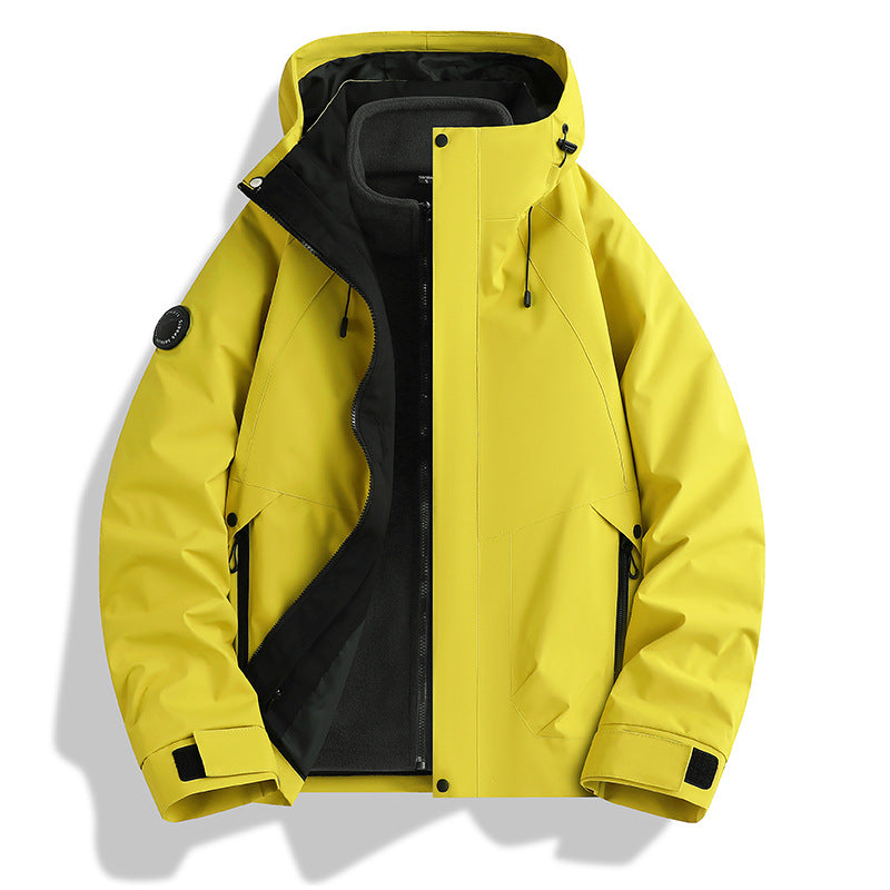 Herren wasserdichte Softshelljacke mit Kapuze und Fleece-Innenfutter Nord Taschen