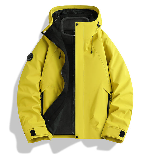 Herren wasserdichte Softshelljacke mit Kapuze und Fleece-Innenfutter Nord Taschen