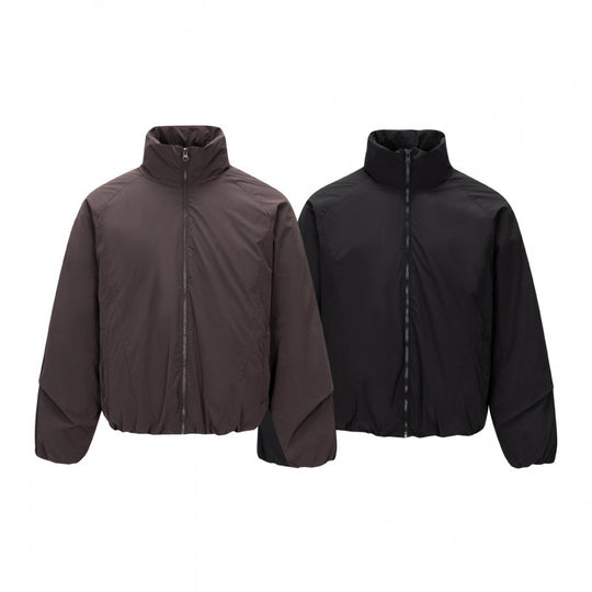 Unisex Kurz geschnittene leichte Windjacke im Boxy-Cut mit hohem Stehkragen und elastischem Saum Nord Taschen
