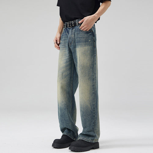Herren Weit geschnittene Vintage-Denim-Jeans im geraden Baggy‑Cut mit soften Fade-Details Nord Taschen