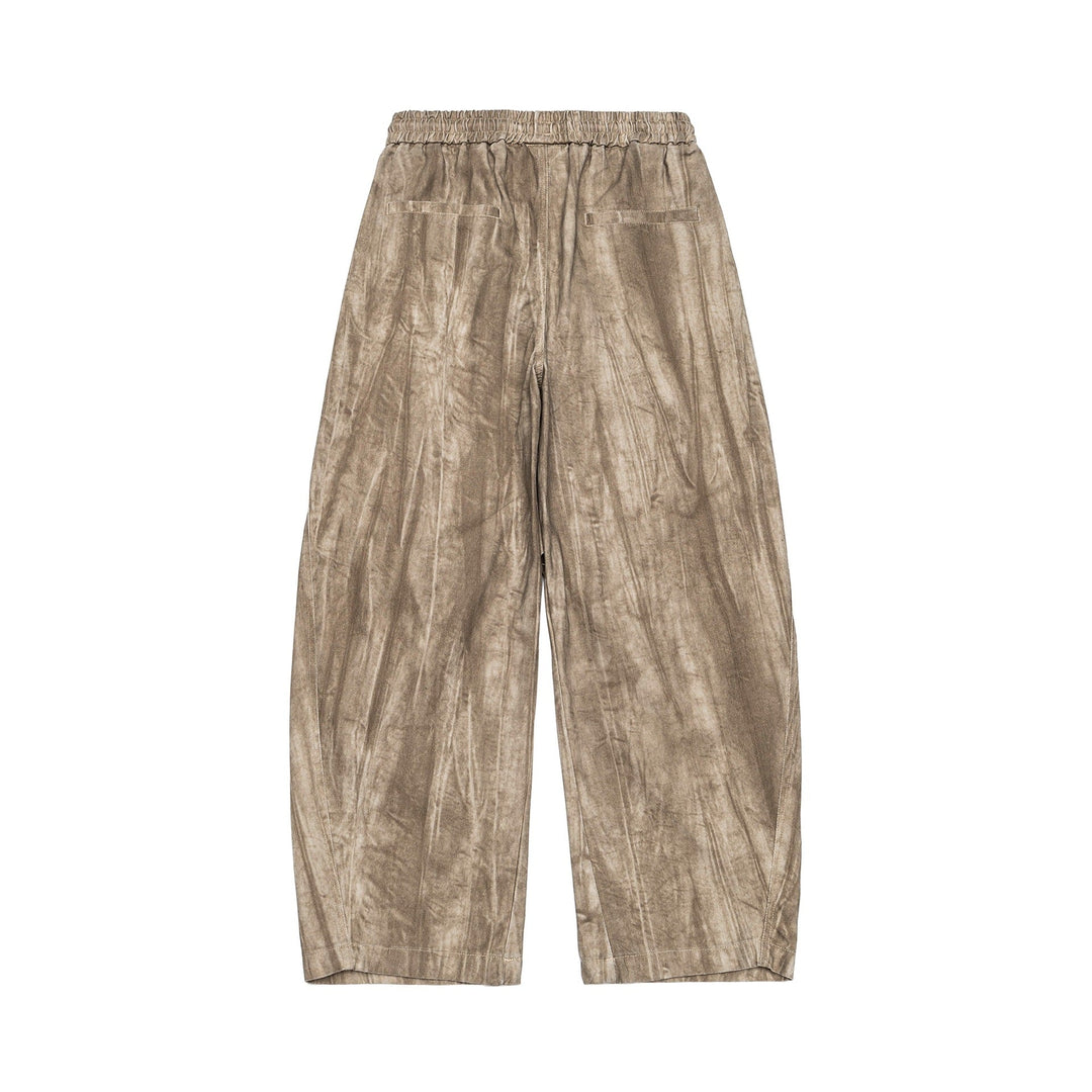 Herren Asymmetrische Haremshose mit Faltenlagen und Kordelzug Nord Taschen