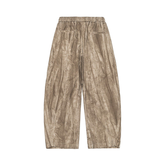 Herren Asymmetrische Haremshose mit Faltenlagen und Kordelzug Nord Taschen