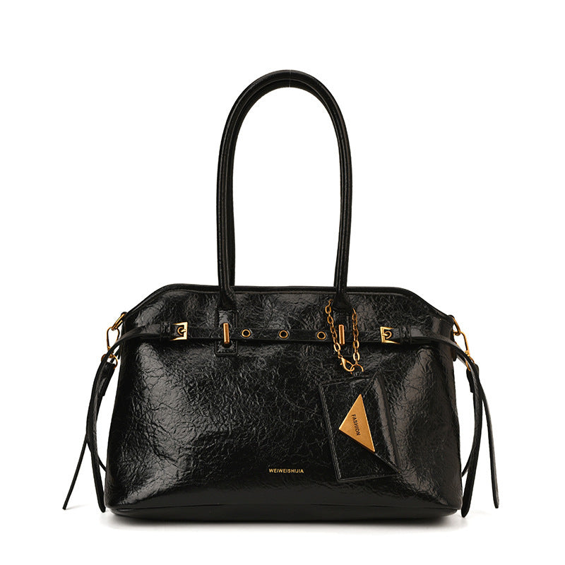 Damen elegante Schultertasche mit einzigartigem Goldakzent Nord Taschen