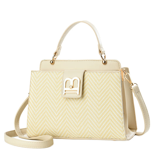 Damen Handtasche mit raffiniertem Zickzackmuster und abnehmbarem Schultergurt Nord Taschen