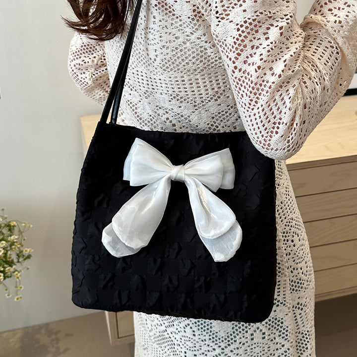 Damen Hobo-Tasche mit dekorativem Schleifenakzent und strukturiertem Design Nord Taschen