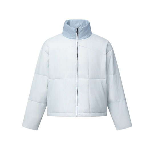 Unisex Boxy-Pufferjacke mit Stehkragen in Kontrastoptik und quadratischer Steppung Nord Taschen