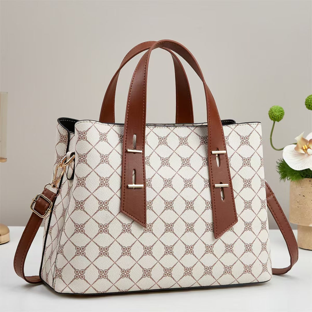 Damen luxuriöse Handtasche mit modernen grafischen Mustern Nord Taschen
