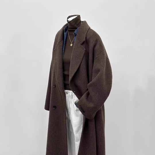 Damen Oversized Wollmantel Nord Taschen