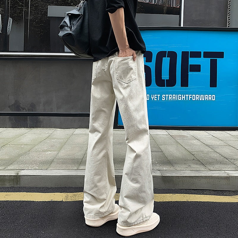 Herren Weit geschnittene Canvas-Hose mit extra weitem Bein und tiefem Schritt Nord Taschen