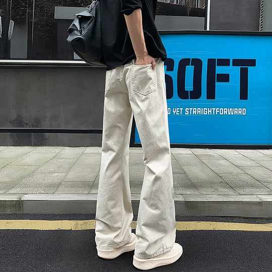 Herren Weit geschnittene Canvas-Hose mit extra weitem Bein und tiefem Schritt Nord Taschen