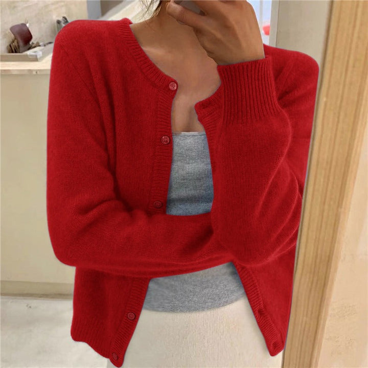 Damen kuschelige Strickjacke